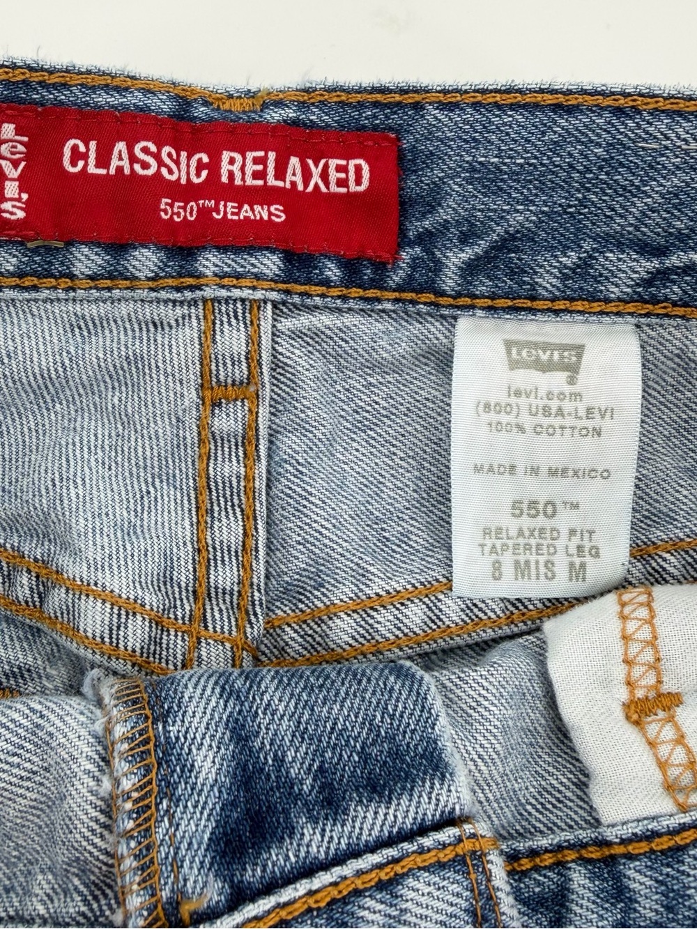 Vintage Levi’s 550 Classic Relaxed Tapered Mom Jeans 8 M Denim Y2K 90’s Retro - Picture 4 of 8